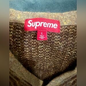 SUPREME- 2-Tone Mohair Cardigan SS25 (Size L) (NWT) (NO FLAWS)